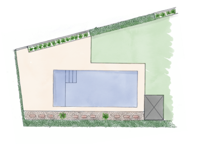 nova concept plan piscine escalier plantation autour